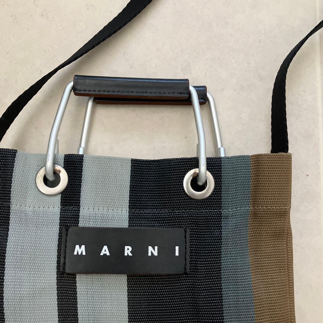 マルニ☆★マルニフラワーカフェ　ショルダーバッグ♪♪ストライプ