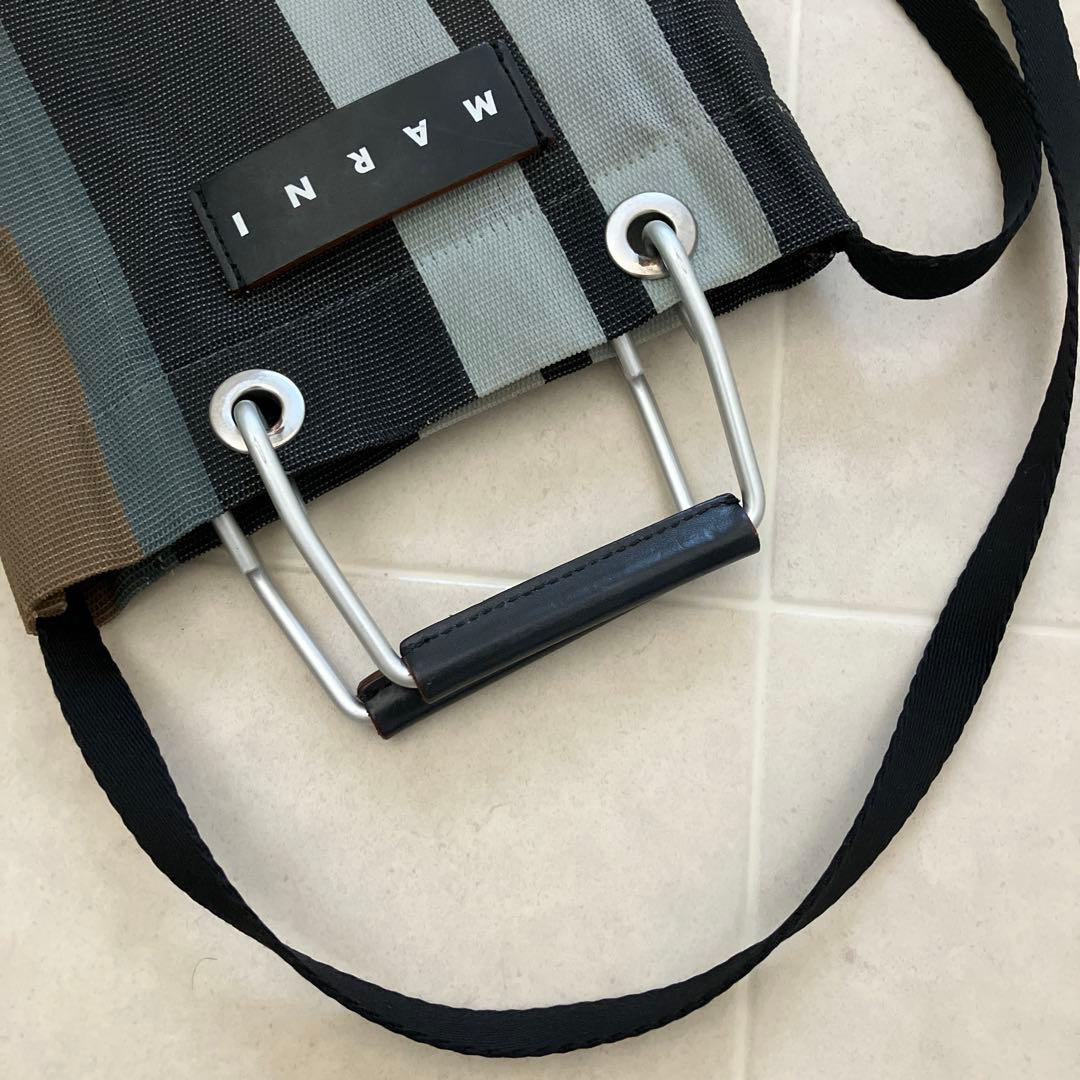 マルニ☆★マルニフラワーカフェ　ショルダーバッグ♪♪ストライプ