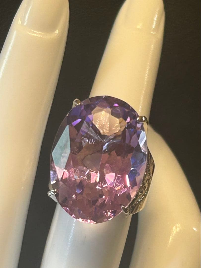 コ*ン様 天然石アメシスト特大リング13号限定サイズ