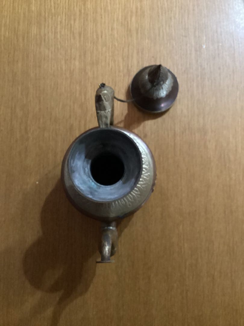 ビィンテージ　水差し　ティーポット　銅　真鍮