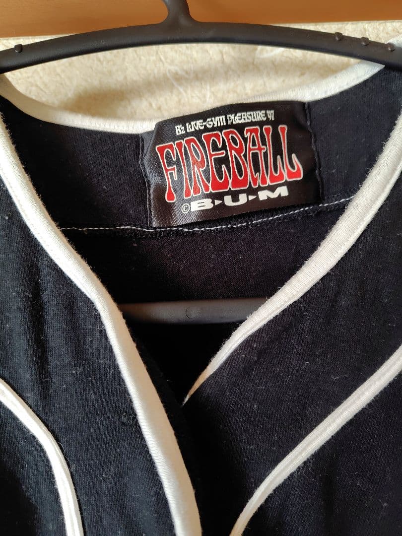 B'z　1997年LIVEGYM fireball ツアー　ベースボールシャツ