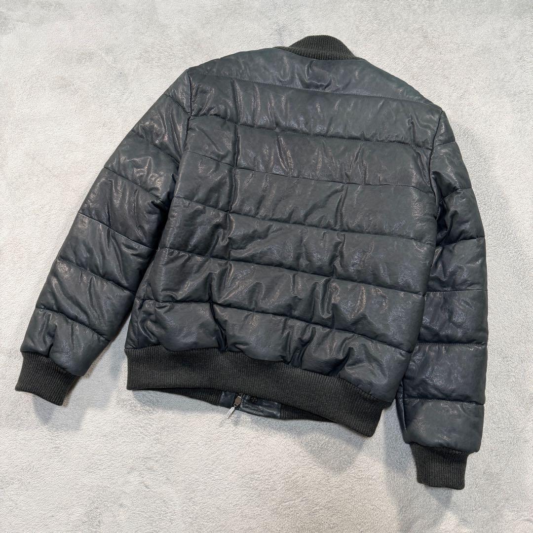 クルチアーニ　レザーブルゾン　アウター　レザー/カシミヤ　ブラック系　52