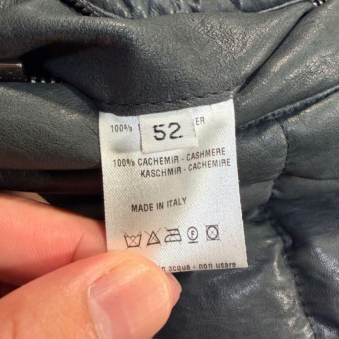 クルチアーニ　レザーブルゾン　アウター　レザー/カシミヤ　ブラック系　52