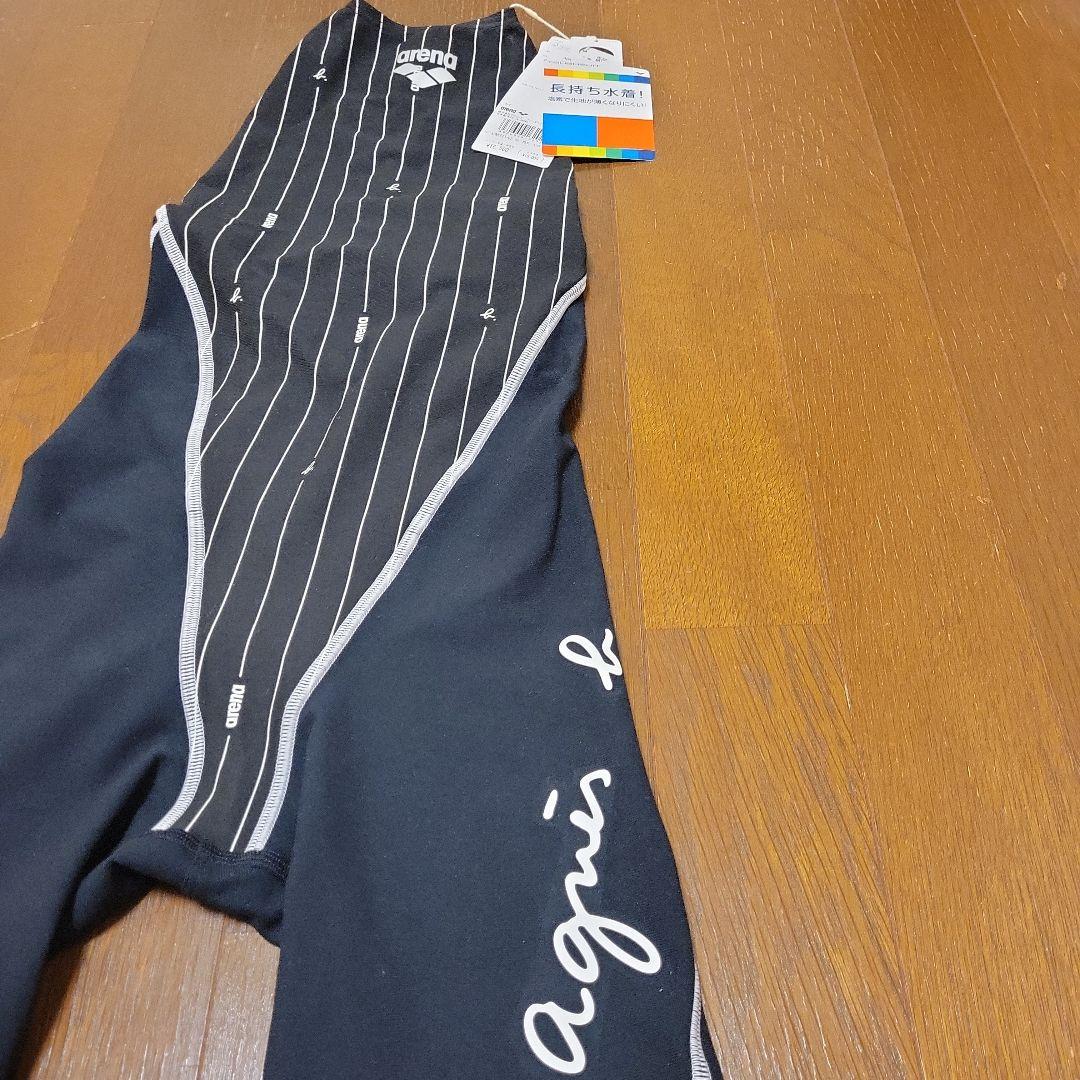 arena 水着 ブラック/ストライプ　アニエスbコラボ　アリーナ　Sサイズ