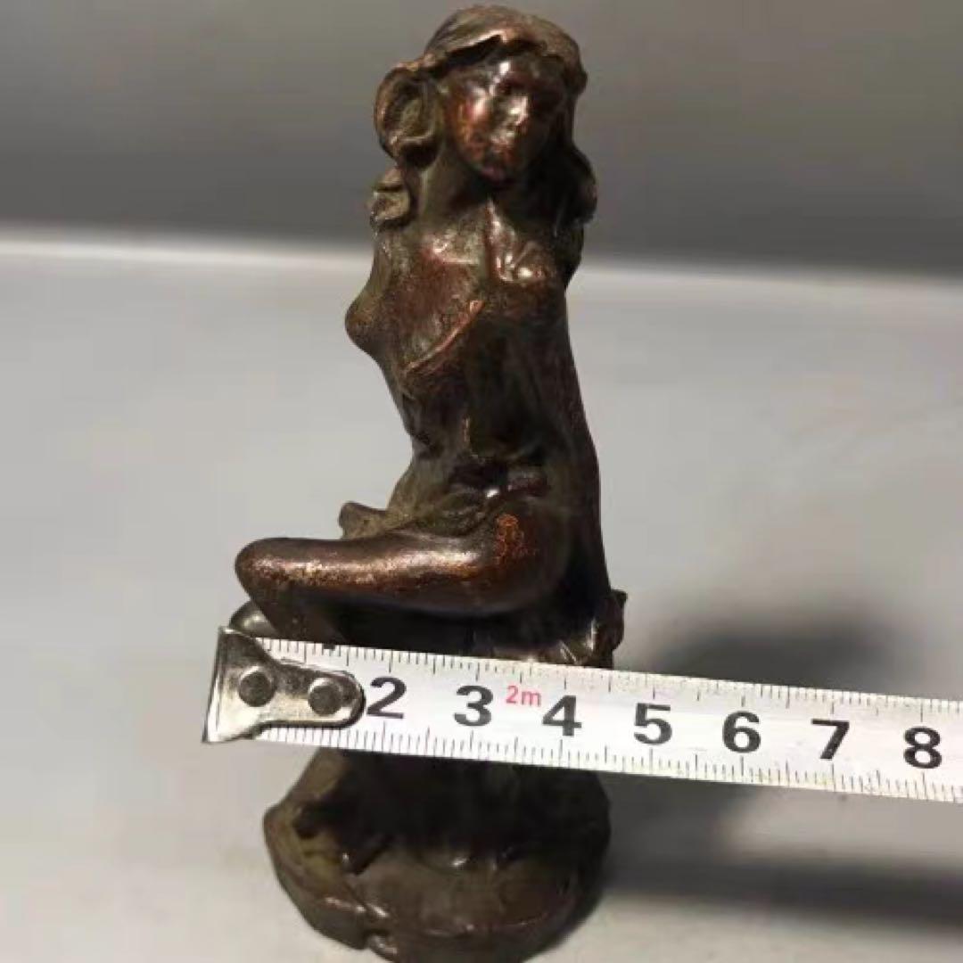 希少　ビンテージ　女神　オブジェ　置物　銅製　希少品　美女　西洋