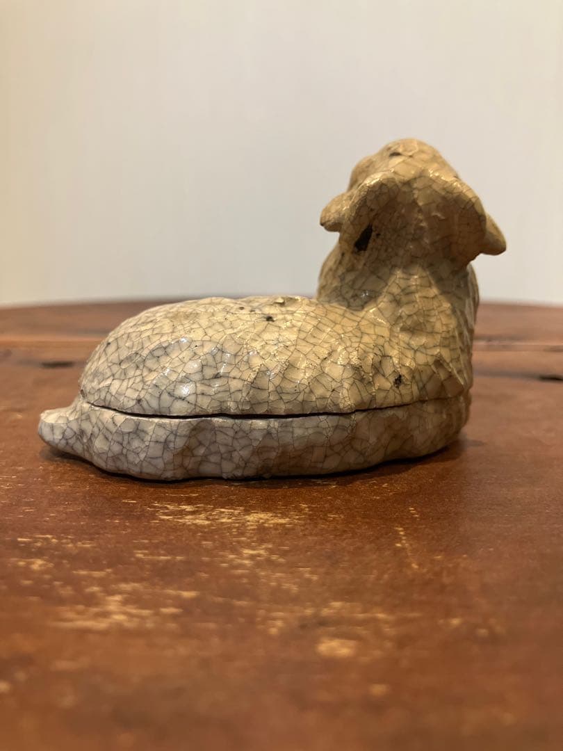 肌艶抜群！時代物の羊型香合◇茶道具◇煎茶道具◇香道具◇古美術◇陶磁器◇古道具