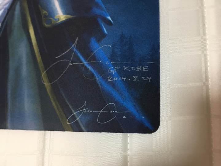Jason Chan、Rob Alexanderサインドプレイマット GP神戸