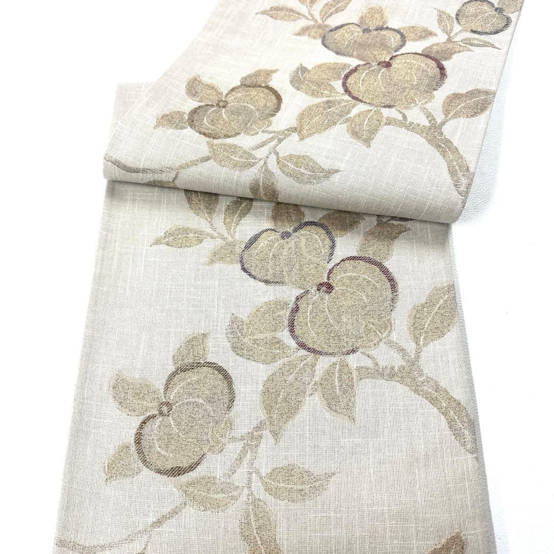 専用帯4648 ●高級 正絹 焼箔紬 六通 袋帯