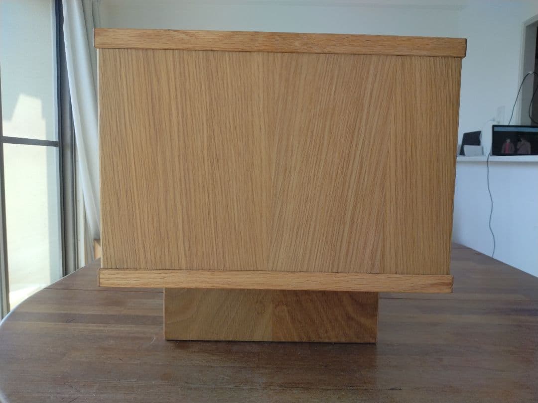 【訳あり美品】MUJI無印良品 オーク材テレビ台110cm/引戸AVラックボード