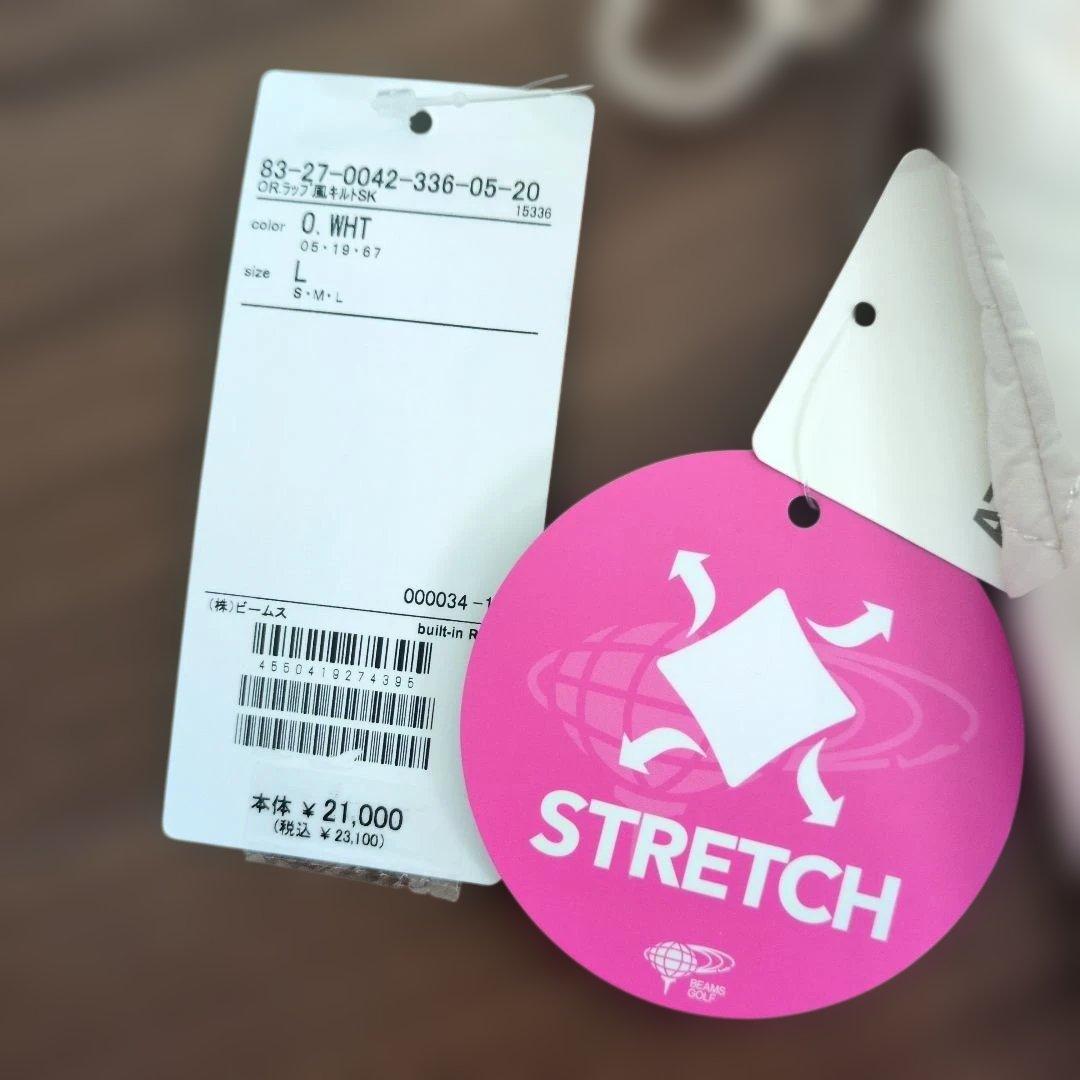 【新品】ビームスゴルフ BEAMS GOLF 冬 防風 ストレッチスカート L