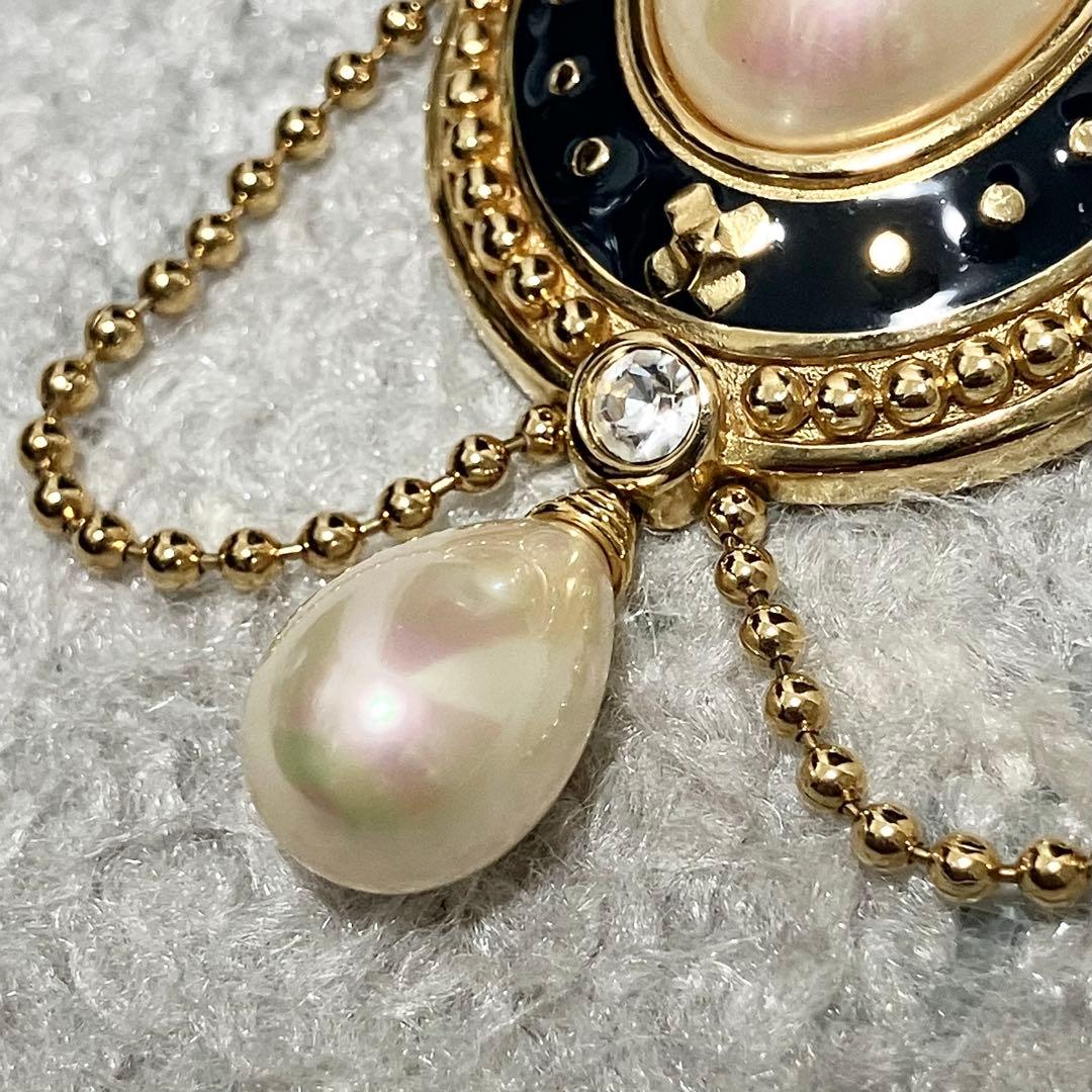 バーバリーズ［ピンブローチ］ラインストーン　パール　チェーン　ヴィンテージ