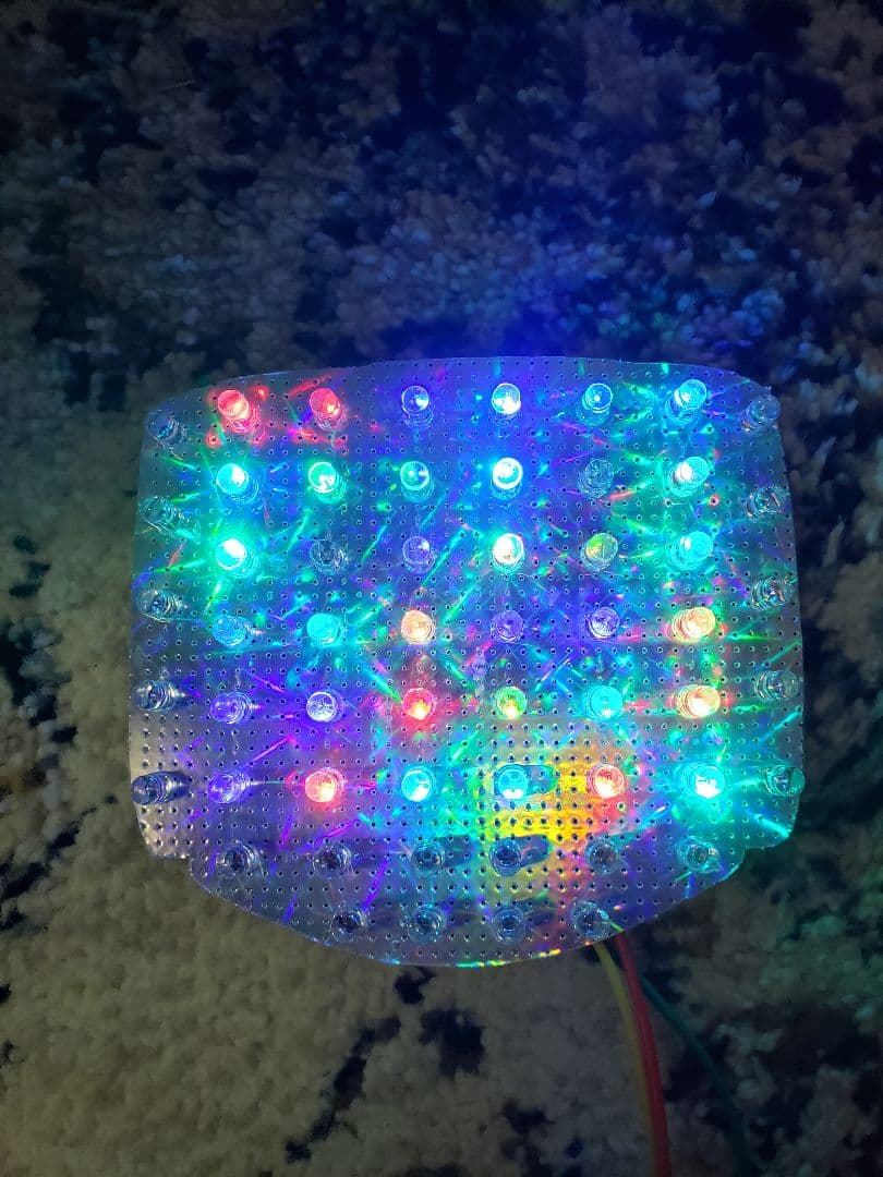 ホーク2　バブ　流れるような　led テールランプ　レインボー　CB400