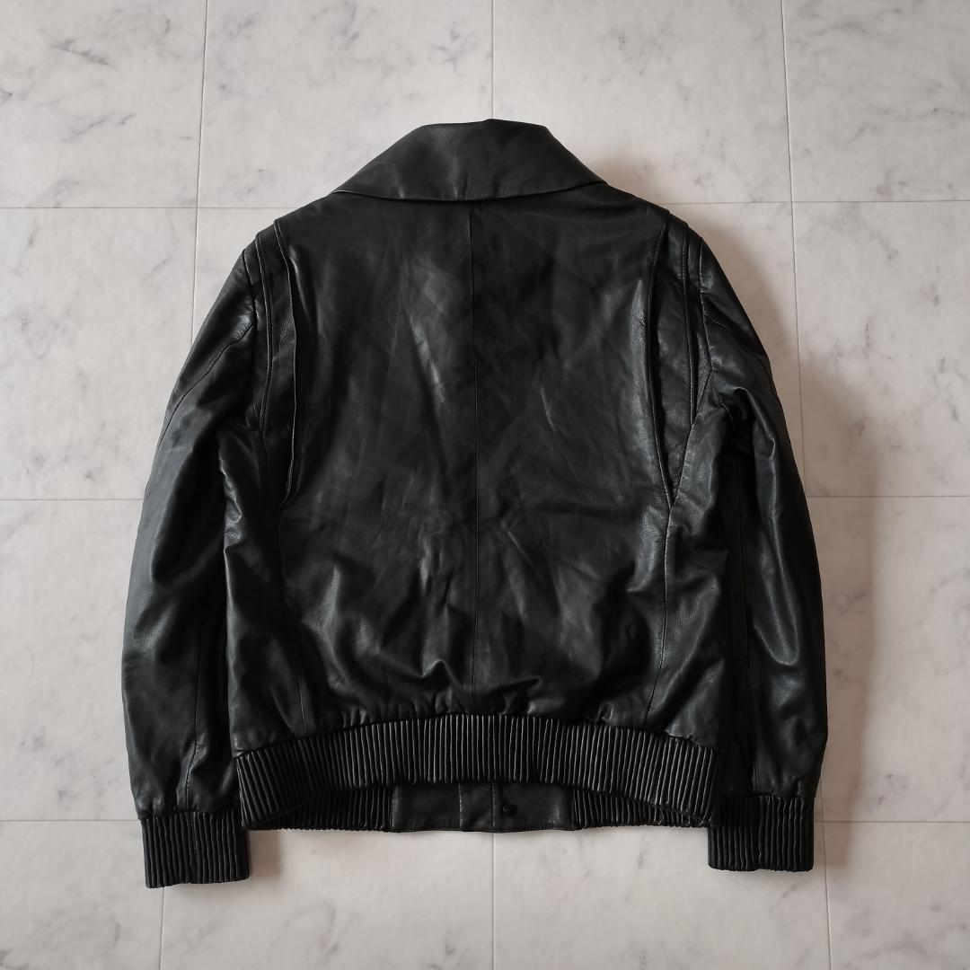 ポールスミス 10AW コレクションモデル 変形襟レザージャケット M ブラック