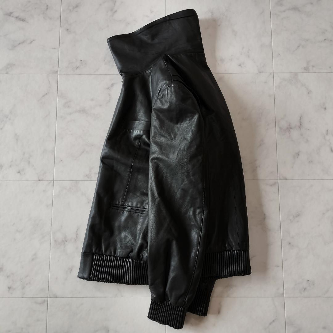 ポールスミス 10AW コレクションモデル 変形襟レザージャケット M ブラック