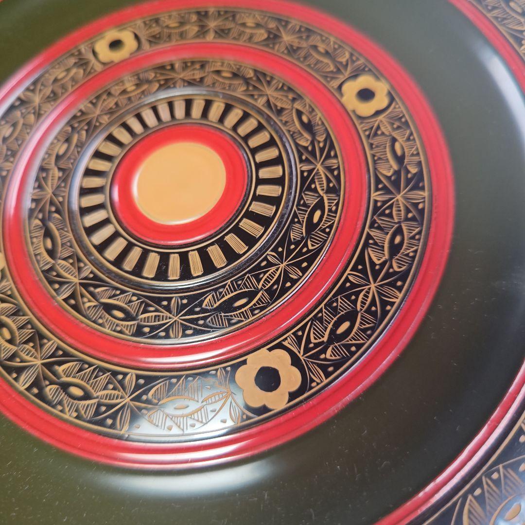 ウ243 盆『堀内宗完（兼中斎）極箱』『山中塗　こま菓子盆』茶道具