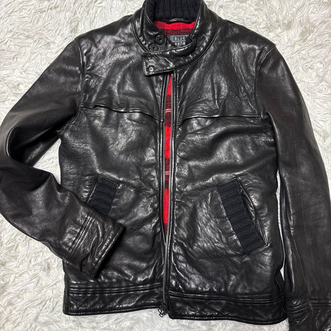 トゥモローランド 裏地チェック ラムレザー ライダース 2着セット 本革 お得