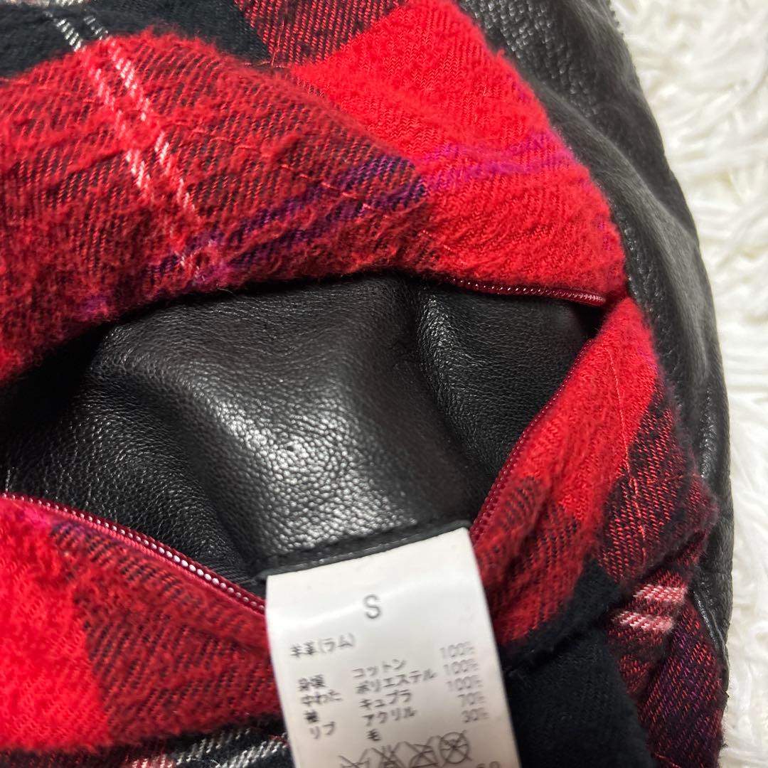 トゥモローランド 裏地チェック ラムレザー ライダース 2着セット 本革 お得