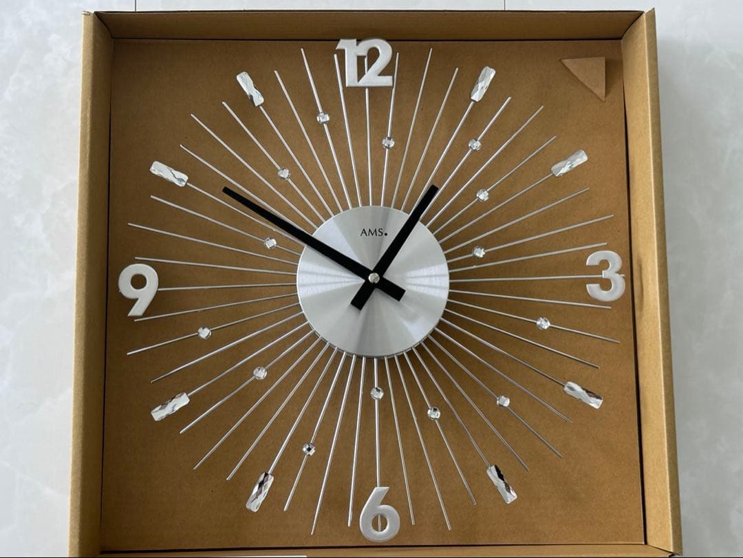 ドイツ アームス AMS 9652 クオーツ 掛け時計 (掛時計) シルバー