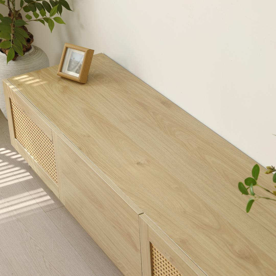 超人気！【幅150cm】テレビ台 ローボード テレビボード ラタンNATURAL