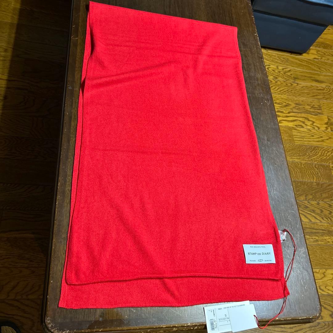STAMP AND DIARY カシミヤストール　赤