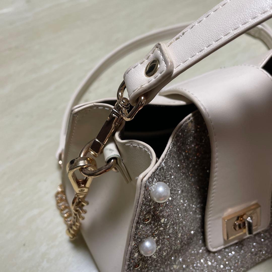 ダイアナ　ショルダーバッグ　daiana パーティーバッグ　グリッター　ハンド