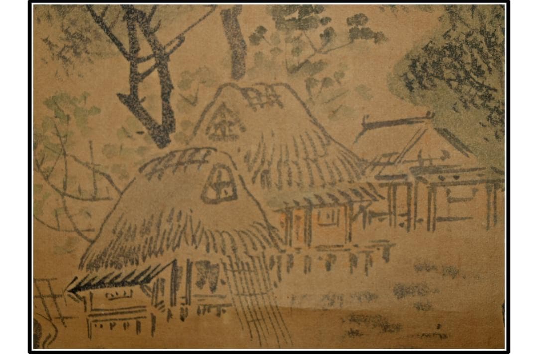 日本時代の掛け軸その肉筆保証　激安骨董品　※江戸鎌倉平安 X1064C16-8