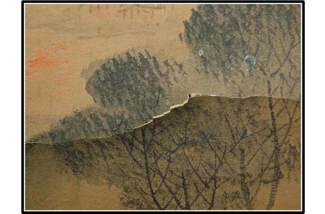 日本時代の掛け軸その肉筆保証　激安骨董品　※江戸鎌倉平安 X1064C16-8