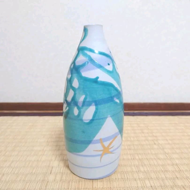 四代徳田八十吉 徳田順子 翔 花瓶 共箱