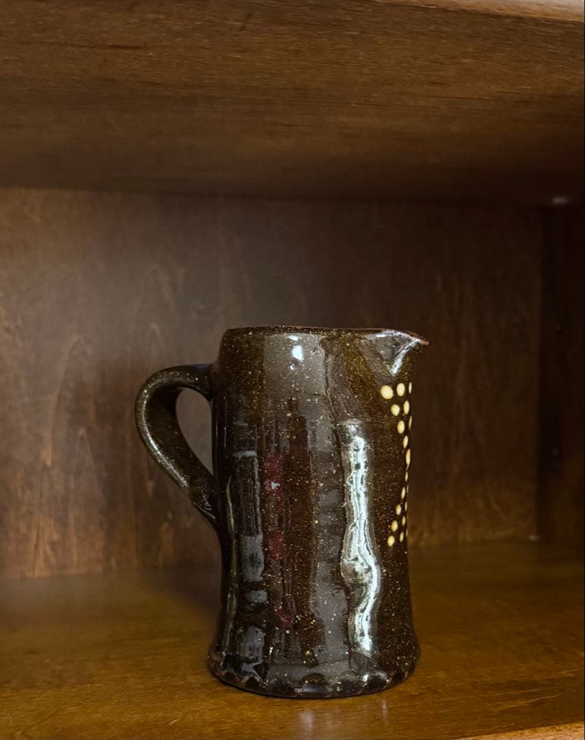 岩井窯　山本教行　ミルクピッチャー ドット模様