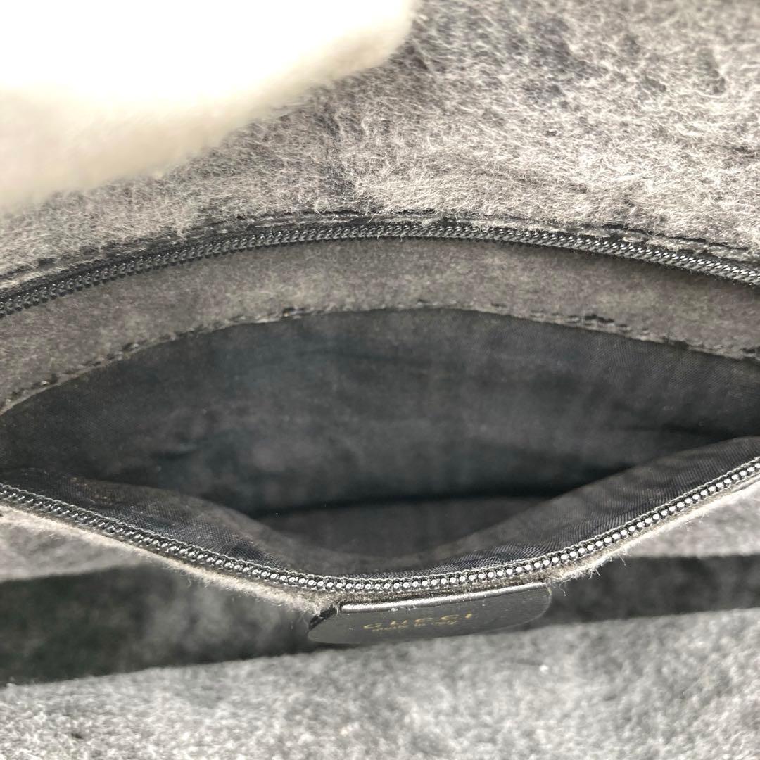 美品✨GUCCI グッチ バンブー 2way ショルダーバッグ レザー ブラック