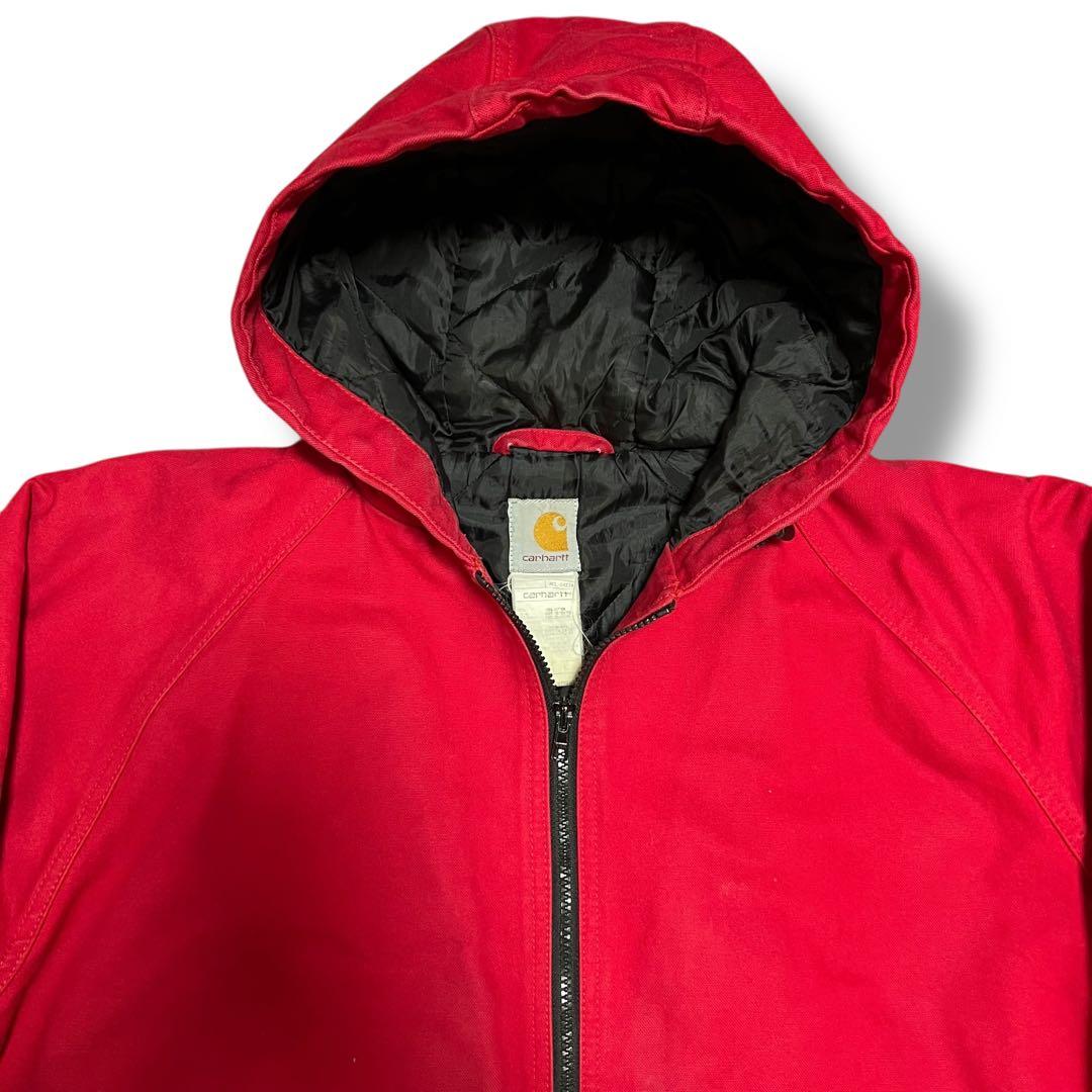 90s カーハート アクティブジャケット 赤 キルティングライナー