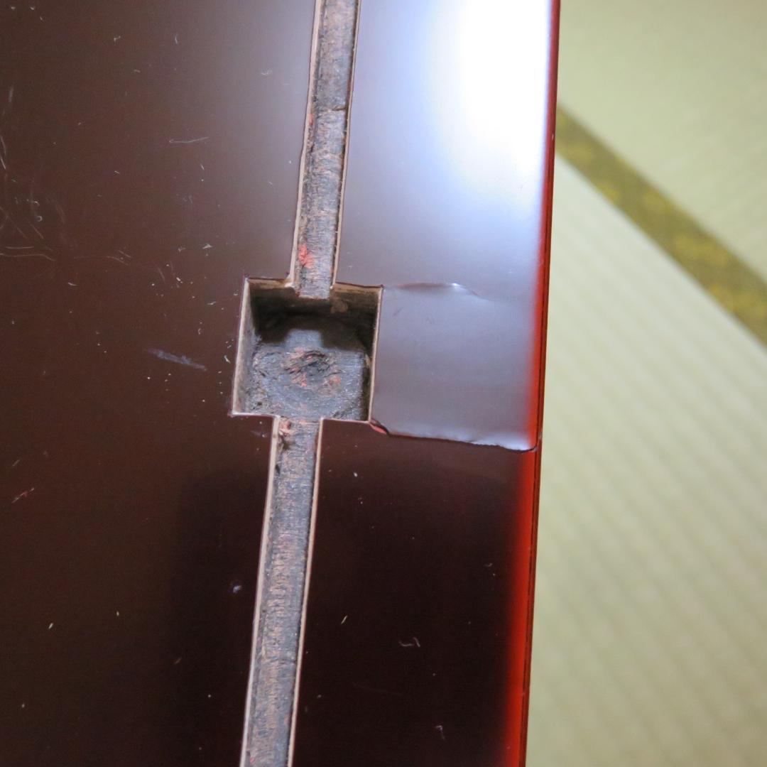 而妙斎好 黒真塗 四方棚 富悦作 スレあり 茶道具 棚