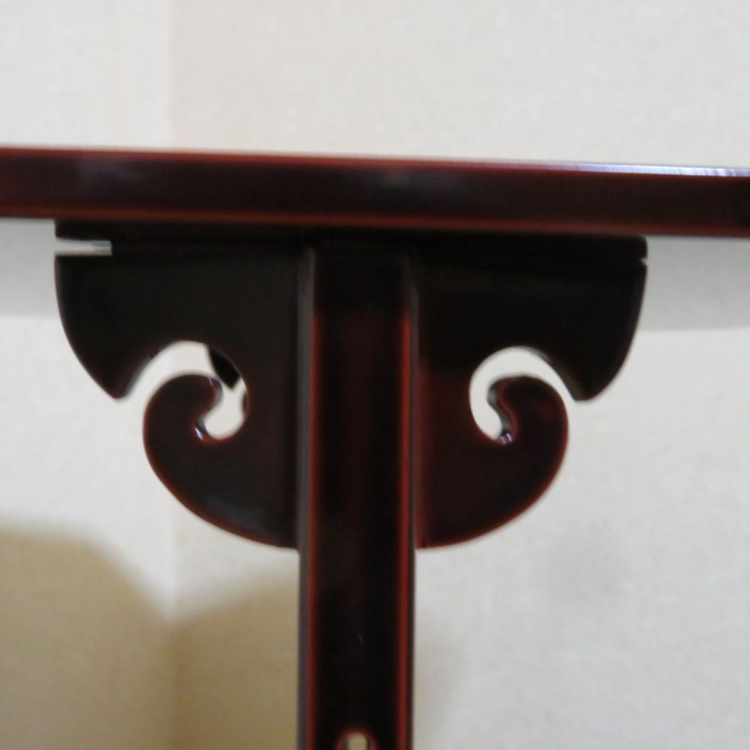 而妙斎好 黒真塗 四方棚 富悦作 スレあり 茶道具 棚