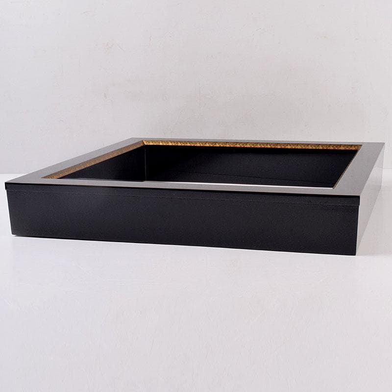 茶道具　輪島塗　前志芸男作　沈金桐模様　炉縁　共箱　V　R8956B