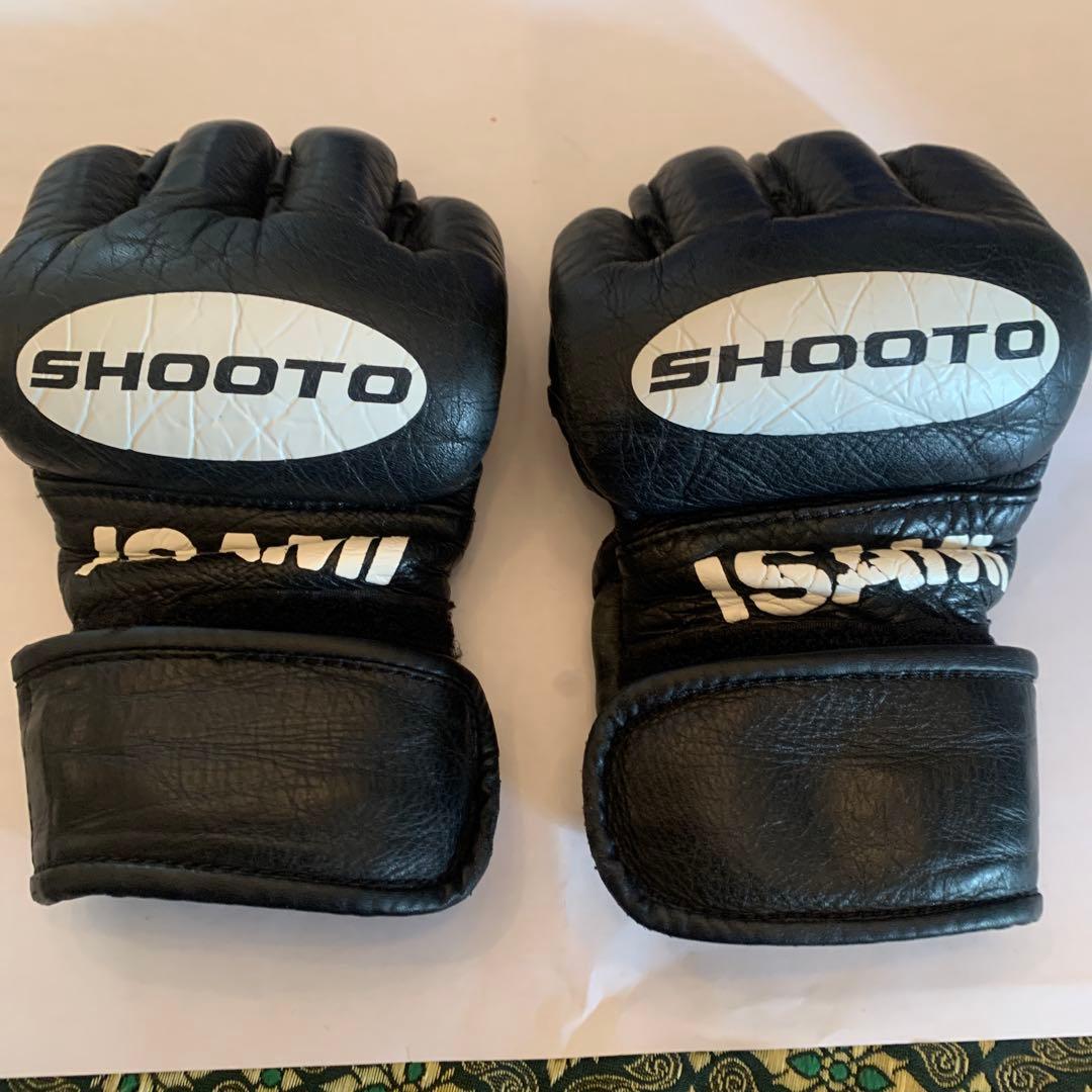 SHOOTO オープンフィンガーグローブ 黒 Isami製　Sサイズ　MMA