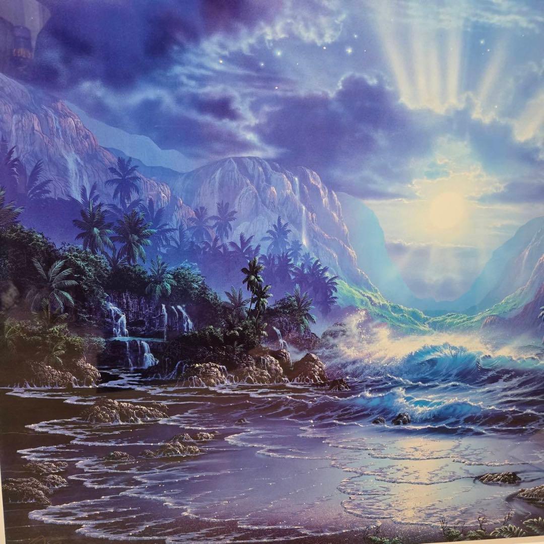 クリスチャン・ラッセン セレニティー　ミクスドメディア 直筆サイン　証明書付