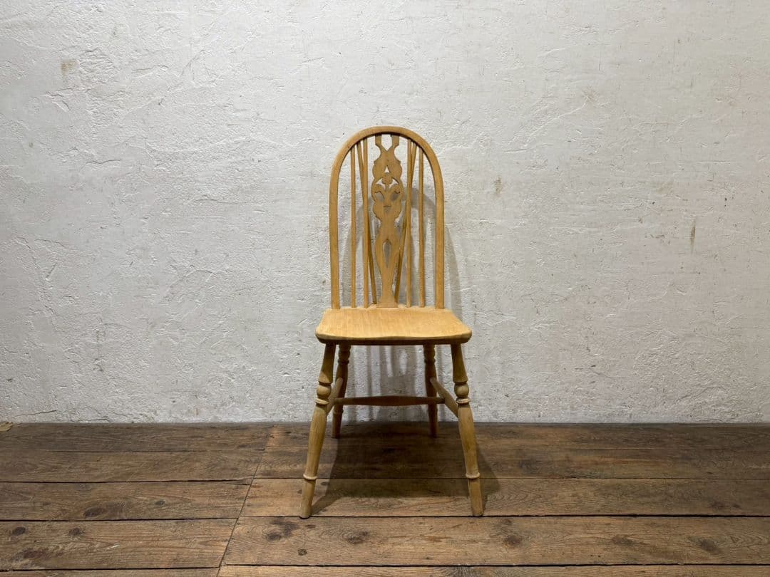 1152 ②英国アンティーク　ホイールバックチェア　椅子　ウインザー　イギリス