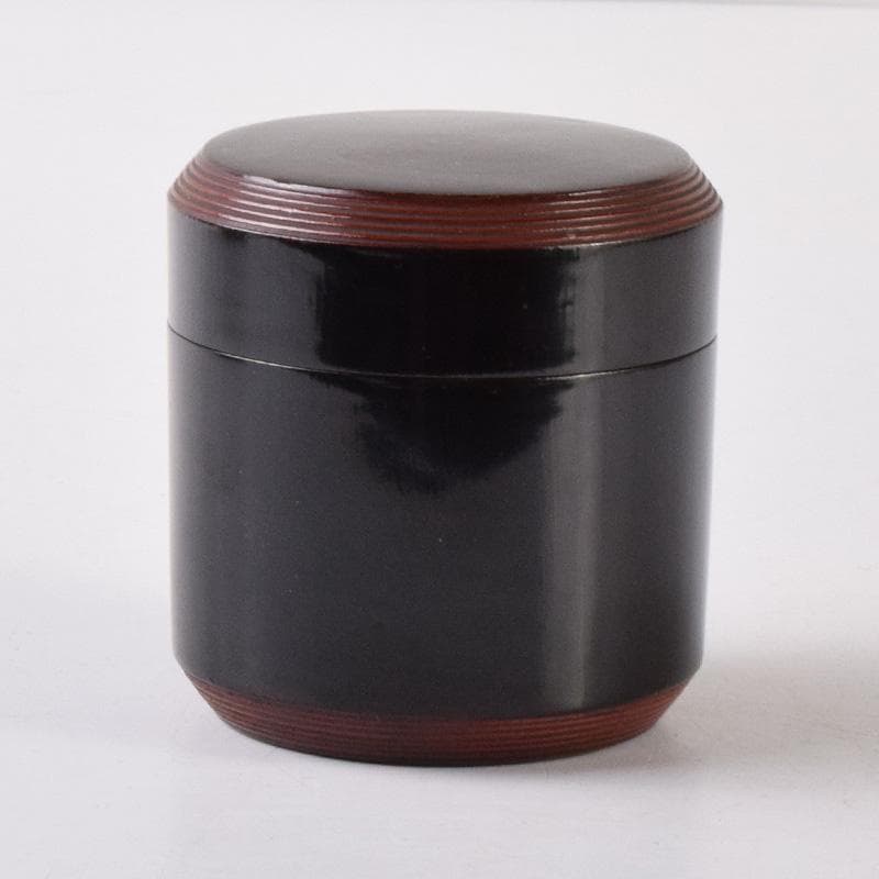 茶道具　山本春正作　黒漆　中棗　共箱　V　7220