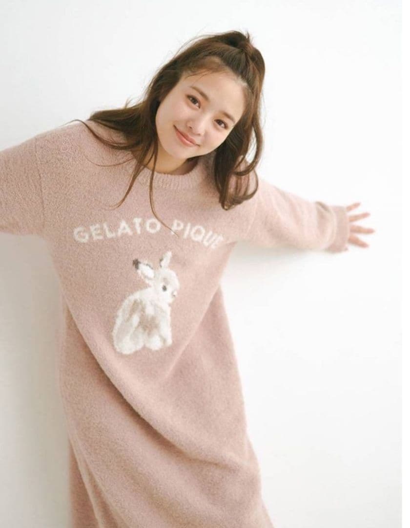 【専用】新品　ラビットジャガードワンピース　ジェラートピケ　ルームウェア　うさぎ