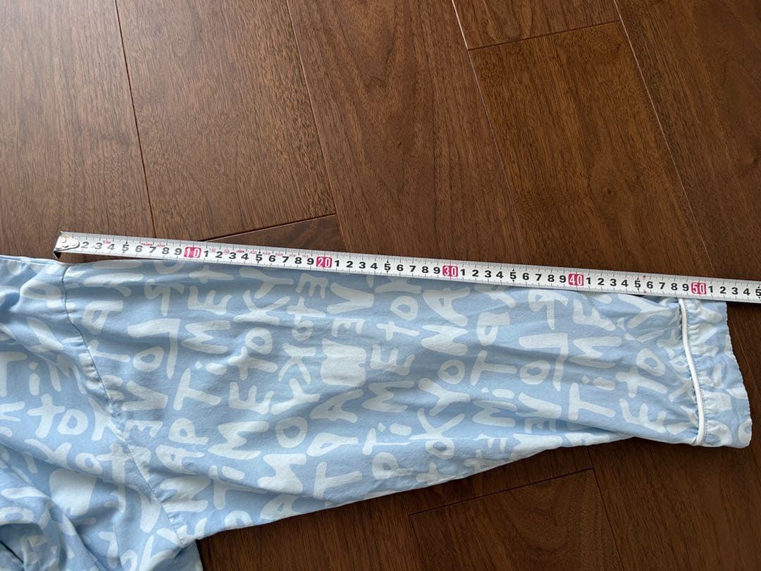 Naptime NAP ROOM 文字プリント 上下パジャマ M ブルー