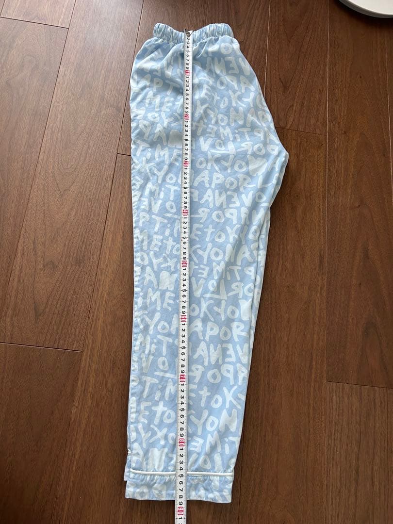 Naptime NAP ROOM 文字プリント 上下パジャマ M ブルー