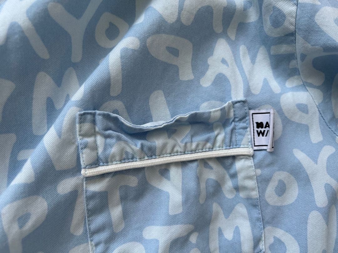 Naptime NAP ROOM 文字プリント 上下パジャマ M ブルー