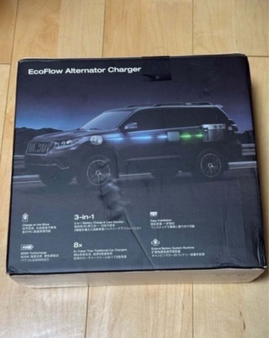 ecoflow オルタネーターチャージャー　発電　ポータブル電源に給電