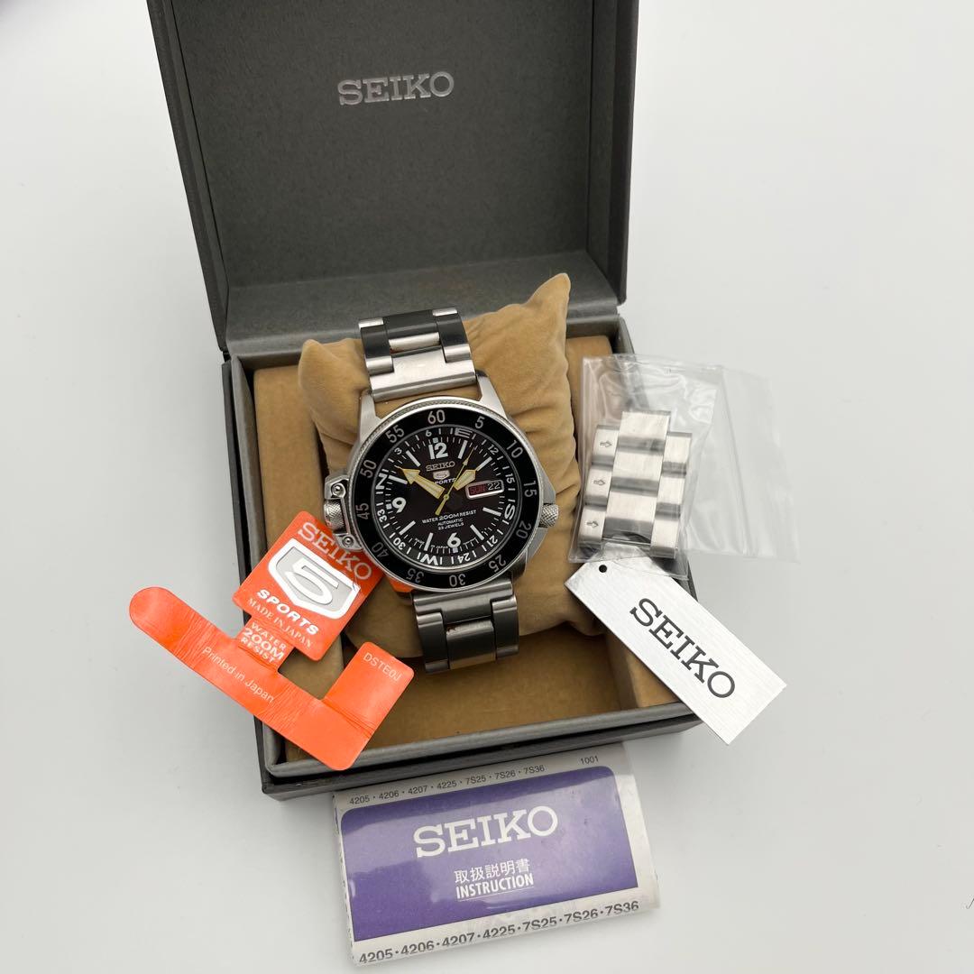 稼動 SEIKO 5スポーツ ブラックアトラス 自動巻き SKZ211J1