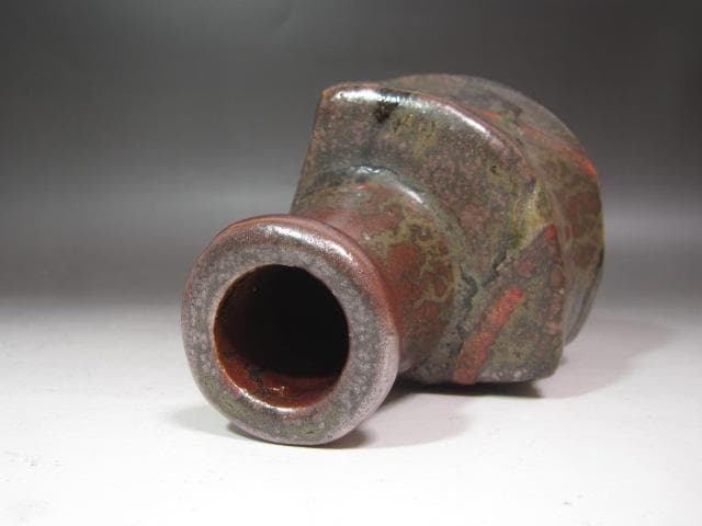 ★　河井寛次郎　鉄薬扁壺　味わい深い一品★x562