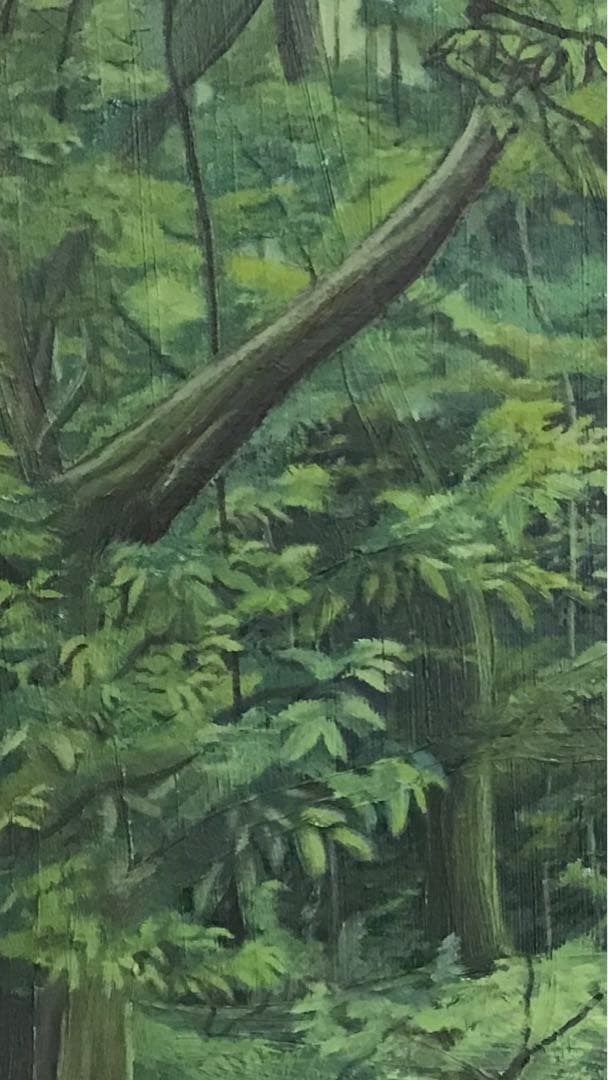 森の絵　油絵　サイズF10号　サイン付き
