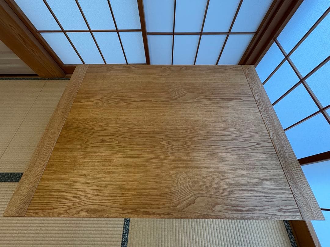 ホワイトオーク無垢材使用天板付きこたつ