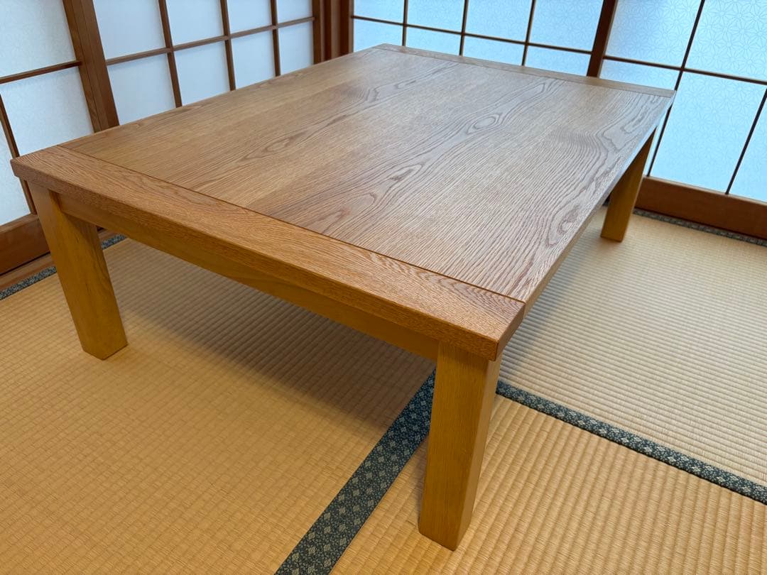 ホワイトオーク無垢材使用天板付きこたつ