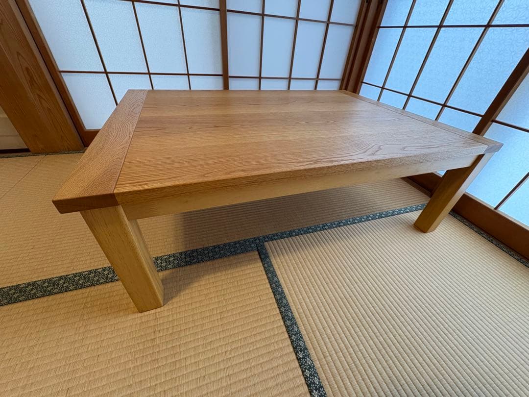 ホワイトオーク無垢材使用天板付きこたつ