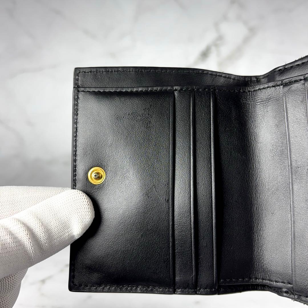 BOTTEGA VENETA ブラック 二つ折り 財布 カセット